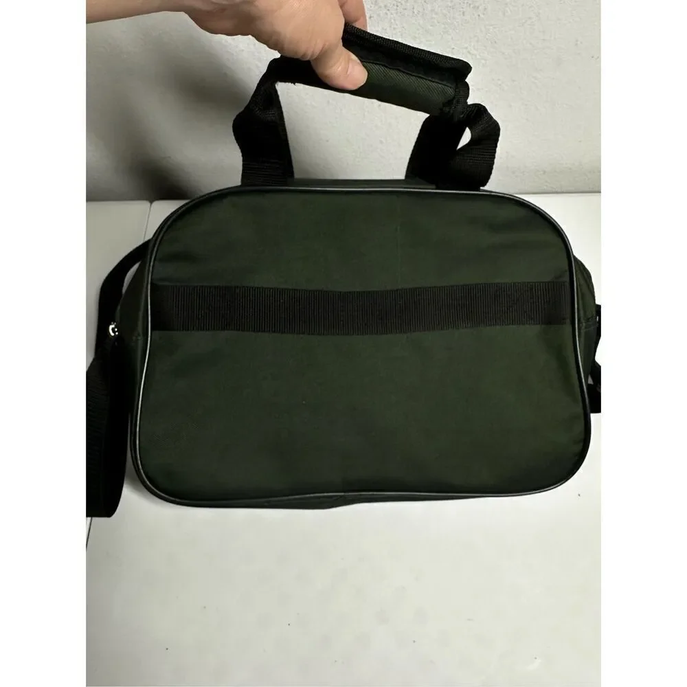 Coleman Large Green 3 Pocket Carry Bag Handles and Stap Green Black Trim 11x15